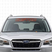 Custom Outline Windshield Lettering Vinyl Decal for Suba Forester_4