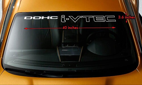 Dohc I-vtec Windshield Vinyl Decal Sticker for Honda Cars