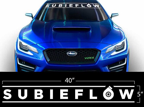 Subieflow Windshield Banner Vinyl Decal for Subaru WRX STI BRZ