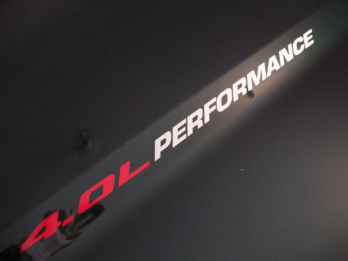 4.0L Performance Hood Vinyl Decals for Jeep Wrangler 