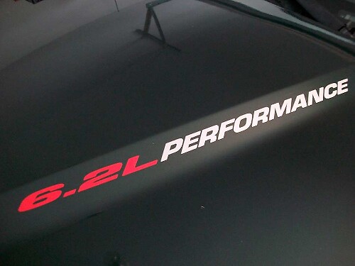 6.2L Performance Bonnet Vinyl Decals For Musclecar F-250 Chevy Silverado HD GMC Z71