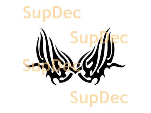 Symmetrical Tribal Flames Vinyl Decal Sticker For Cars