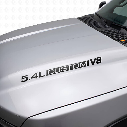 5.4L Custom V8 Hood Vinyl Decals for Musclecar F250/350 Expedition