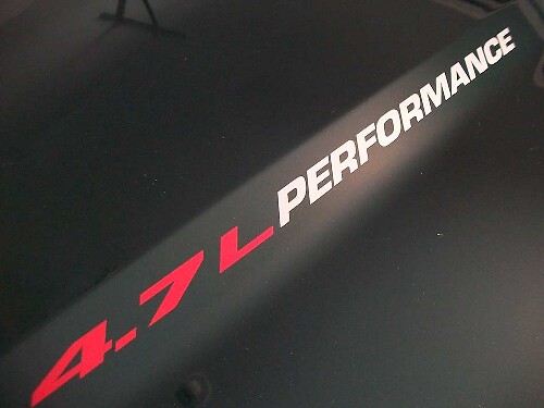 4.7L Performance Hood Vinyl Decal Set for Dodge Ram 2005-2012