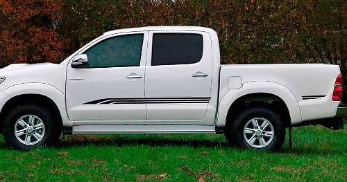 Accent Side Stripes Vinyl Decal Set for Toyota Hilux 2015 