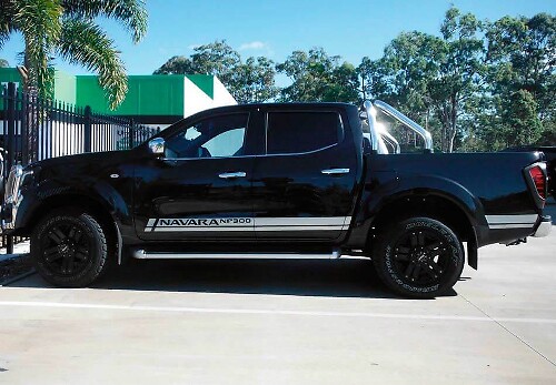 Navara NP300 Side Stripes Vinyl Decal Kit for Nissan Navara 2015-16