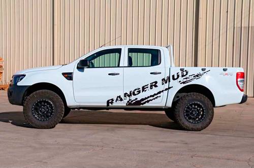 2 PC mudslinger body rear tail side graphic vinyl for Ford ranger decals