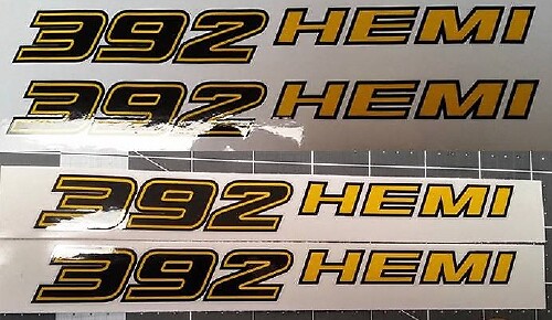 392 Hemi Hood Vinyl Decals for Dodge Challenger Charger SRT8