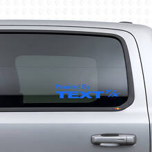Powered By with Custom Text Side Window Vinyl Decal Pair for Dodge Ram_2
