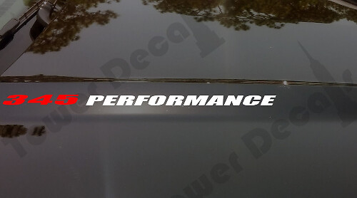345 Performance Hood Vinyl Decal Set for Dodge Ram Charger and Magnum