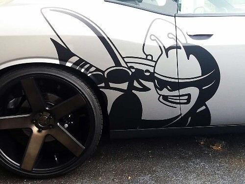 Tribal Bee Logo Side Vinyl Decal Kit for Dodge Challenger