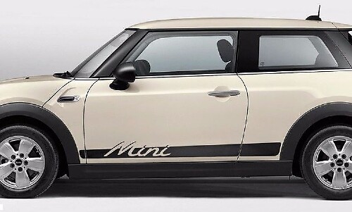 Mini Cooper S F56 2014-2016 - side stripes graphics Mini lettering porsche style