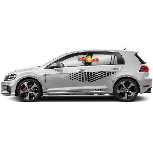 Volkswagen Golf MK7 MK7-5 MK8 side Doors  Volkswagen Racing sticker  TCR Honeycomb Side Vinyl Decal Sticker