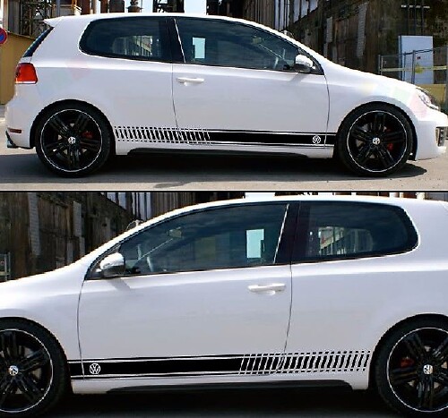 Stickers Decal for Volkswagen VW Golf Stripes Graphics Door Trim Kit mk1-mk7 gti