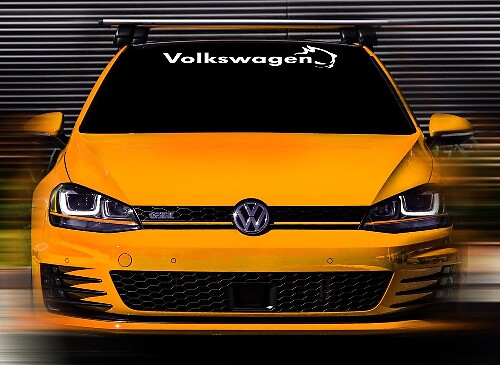Brand Lettering Windshield Vinyl Decal For Volkswagen 