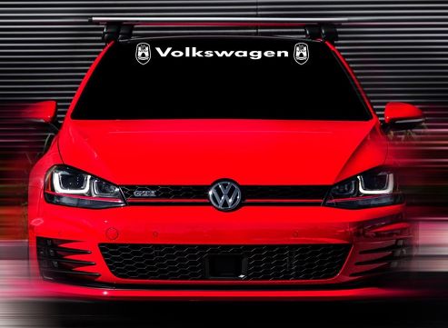 48 x4.5  New Volkswagen GTI Wolfsburg White Custom Windshield Decal Sticker