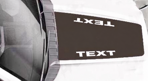 Custom Text Blackout Hood Vinyl Sticker Decal Matte Black for Musclecar truck 2015-2016
