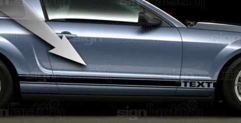 2005-2009 Ford Mustang GT Custom Side Rocker Decals  6