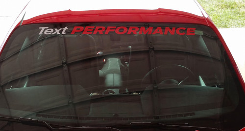 Custom Text Performance Windshield Banner Vinyl Decal for Musclecar Musclecarmodel