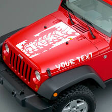 Tire Tread Hood Vinyl Decals Kit for Jeep Wrangler _2