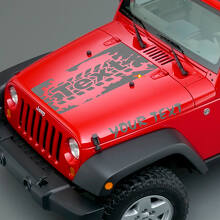 Tire Tread Hood Vinyl Decals Kit for Jeep Wrangler _3