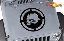 Jeep Wrangler Metal Mulisha Skull Vinyl Hood Sticker Decal JK TJ LJ 20  x 20
 2