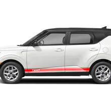 Custom Racing Side Stripes Vinyl Decal Kit for Kia Soul _2
