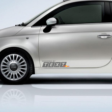 Powered by Custom text Vinyl Decal Sticker Emblem Logo Graphic for Fiat 500 Abarth 2