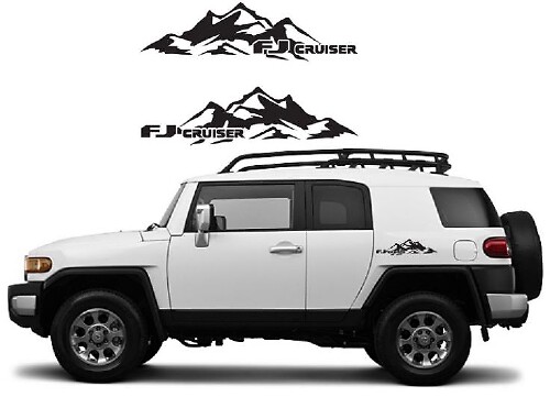 Mountain Range Side Vinyl Decal Set for Toyota FJ Cruiser