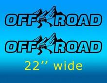 Pair Off Road hood Vinyl Decal Sticker for Jeep WRANGLER RUBICON SAHARA JK TJ YJ JL Gladiator 2
