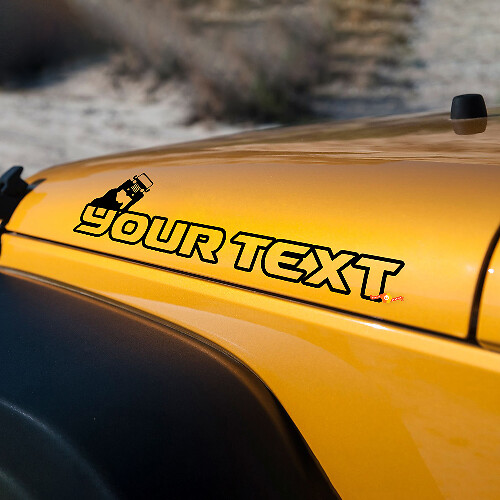 Vinyl Decals for Jeep Wrangler Rubicon Sahara Bonnet Roll