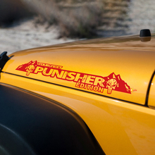 Punisher Edition Lettering Hood Vinyl Decals for Jeep Wrangler_3