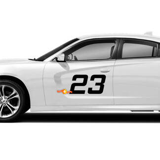 Side Door Number Decal Sticker for Dodge Charger
