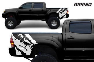 Toyota Tacoma 2005-2018 Custom Quarter Side Decal Truck Wrap - RIPPED