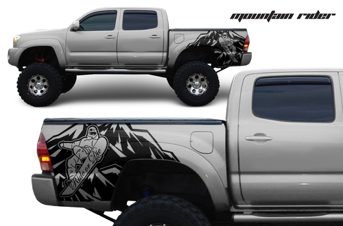 Vinyl Rear Decal Mountain Rider Wrap Kit for Toyota Tacoma 2005-2018 any colors