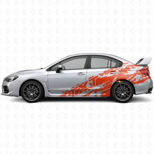 Mud Splash & Custom Text Side Vinyl Decal Kit for Suba Impreza STI WRX 2002-07_4
