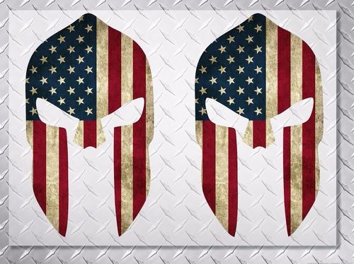 Molon LABE US USA FLAG spartan vinyl decal sticker 10  height 2 decals
