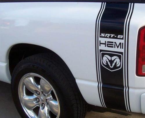 DECALS FOR Ram Truck SRT 8 HEMI 2 BEDSTRIPE BED STRIPE KIT Vinyl Sticker