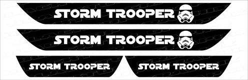 Dodge Charger  Storm Trooper  Vinyl Door Sill Decals 2006+ 2017 2016 2015 2014