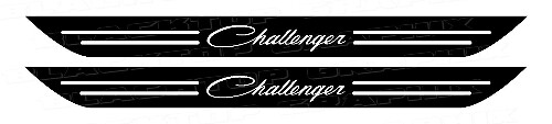 Classic Script Door Sill Vinyl Decals for Dodge Challenger 2006-2017