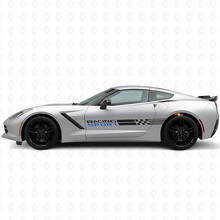 Racing Sport Side Stripes Vinyl Decal Set for Chevy Corvette_2