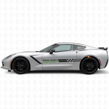 Racing Sport Side Stripes Vinyl Decal Set for Chevy Corvette_3