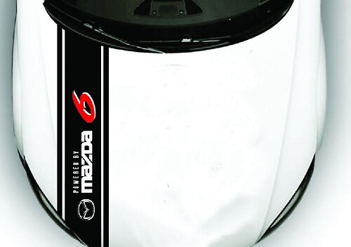 Powered by Mazda Hood Stripe Vinyl Decal for Mazda 6 2009-2017
