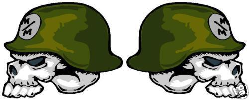 Metal Mulisha Style Skull Helmet Vinyl Decal Sticker