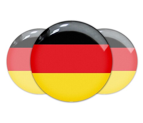German Flag Domed Emblem Universal Badge