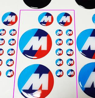 BMW M Power Performance 3d domed sticker decal emblems 14pcs
 1