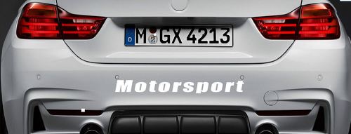 Motorsport Vinyl Decal Sticker sport car racing sticker emblem bumper logo WHITE