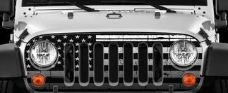 American Flag-Distressed Wrap Vinyl Skin Decal Jeep Wrangler