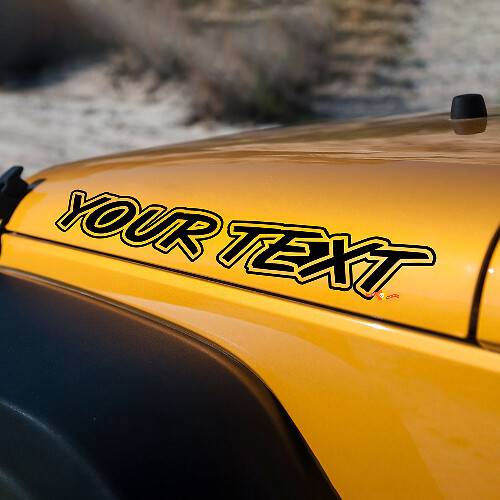 Lettering Bonnet Vinyl Decals for Jeep Wrangler YJ TJ JK MJ