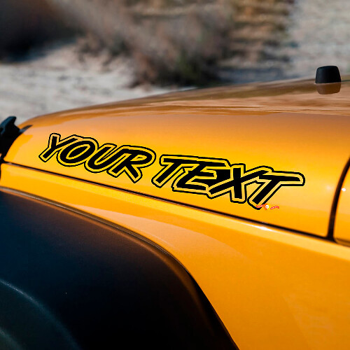 Lettering Bonnet Vinyl Decals for Jeep Wrangler YJ TJ JK MJ